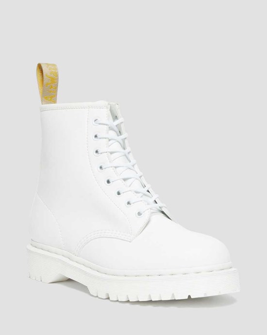 White Dr Martens Vegan 1460 Bex Kemble Mono Men's Ankle Boots | 4532-GYDHC