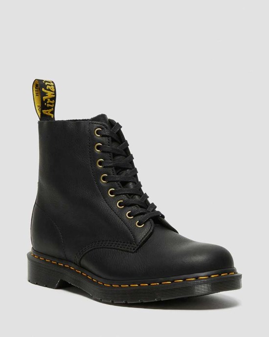 Black Ambassador Dr Martens 1460 Pascal Ambassador Leather Women's Lace Up Boots | 5472-UQDXP