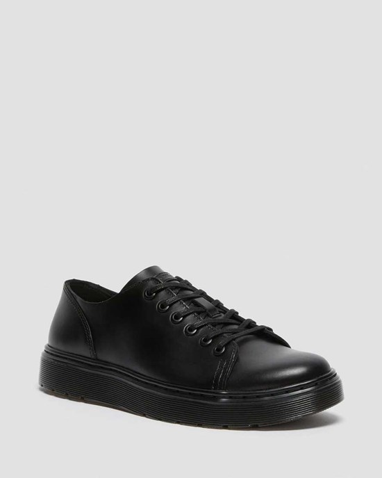 Black Brando Dr Martens Dante Brando Leather Men's Oxford Shoes | 7065-GOAPZ