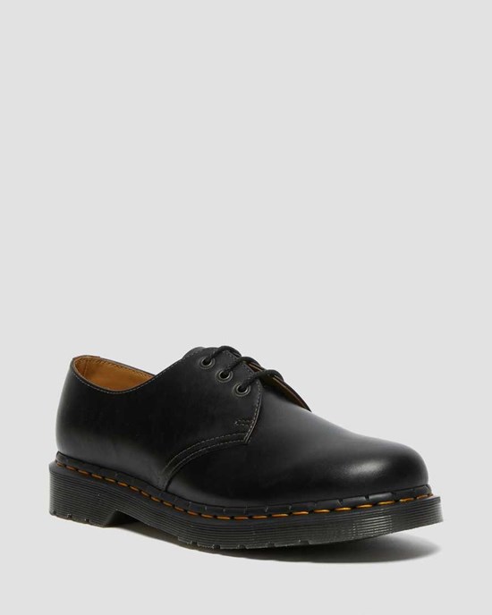 Black Brown Dr Martens 1461 Abruzzo Leather Men's Oxford Shoes | 6498-EHQKZ