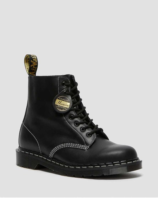 Black Cavalier Dr Martens 1460 Pascal Made in England Cavalier Leather Women's Ankle Boots | 8659-RYUQL