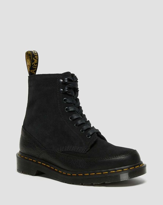 Black Durango Dr Martens 1460 Guard Made in England Leather Women's Ankle Boots | 4718-AISHL