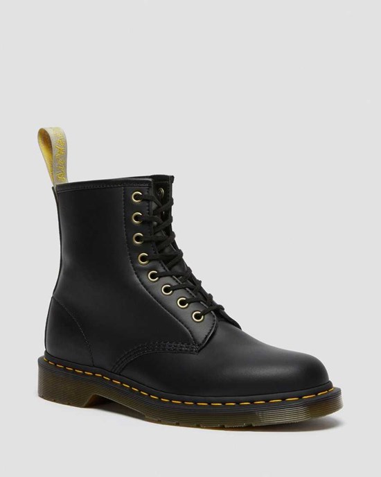 Black Felix Rub Off Dr Martens Vegan 1460 Felix Women's Lace Up Boots | 9384-LROEQ