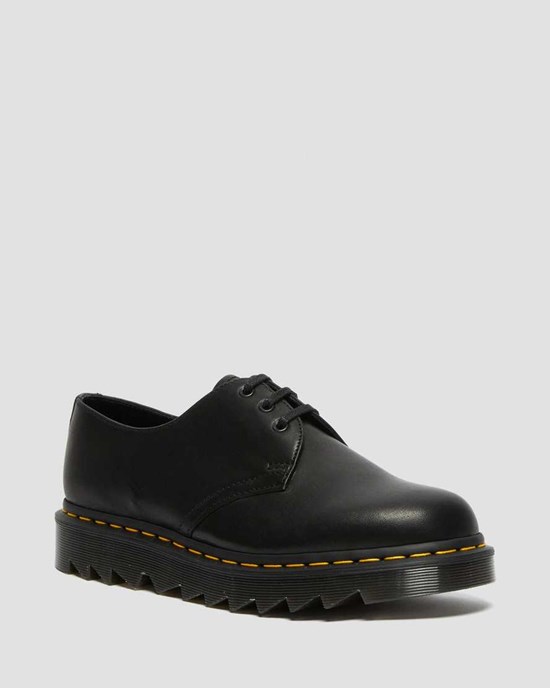 Black Luxor Dr Martens 1461 Ziggy Leather Men's Oxford Shoes | 1723-OVNHK