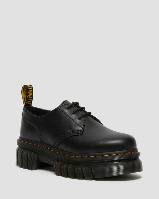 Black Nappa Lux Dr Martens Audrick Nappa Leather Men's Oxford Shoes | 2679-DGRPU