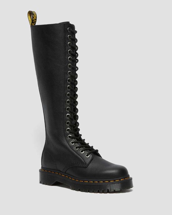 Black Pisa Dr Martens 1B60 Bex Pisa Leather Women's Zip Up Boots | 8296-MLYNA