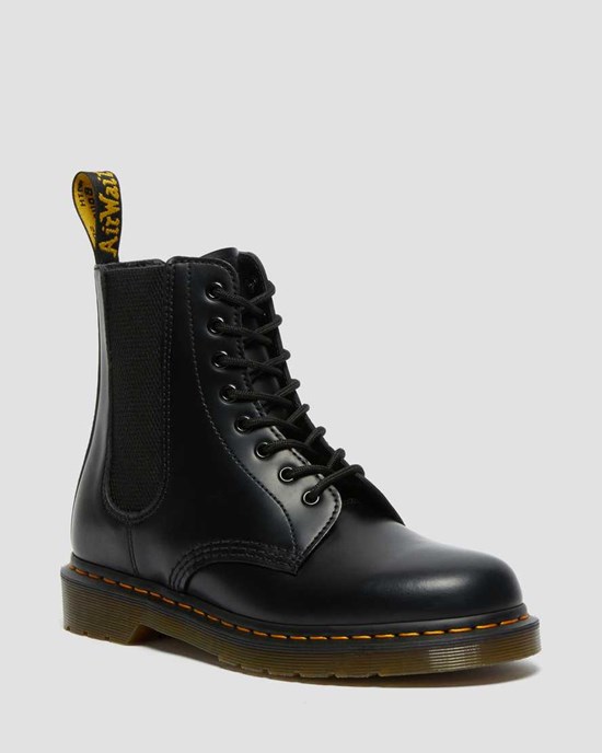 Black Smooth Leather Dr Martens 1460 Harper Smooth Leather Women's Ankle Boots | 2478-HBSXF