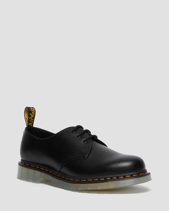 Black Smooth Leather Dr Martens 1461 Iced Smooth Leather Women's Oxford Shoes | 5984-YTQEZ