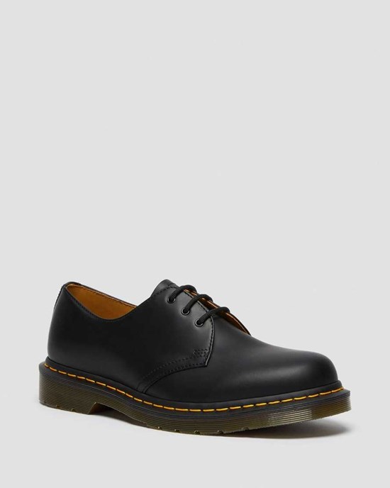 Black Smooth Leather Dr Martens 1461 Smooth Leather Women's Oxford Shoes | 8904-YUFOD