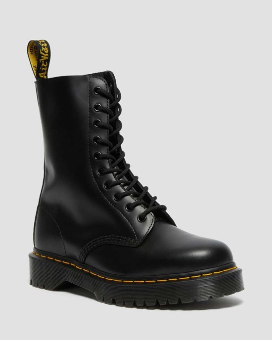 Black Smooth Leather Dr Martens 1490 Bex Smooth Leather Women's Lace Up Boots | 2934-ZRPDQ