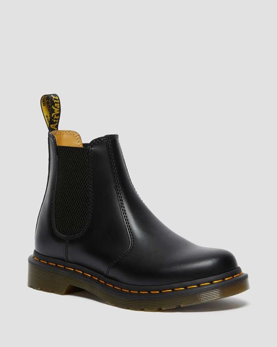 Black Smooth Leather Dr Martens 2976 Smooth Leather Women's Ankle Boots | 1804-YJGRT