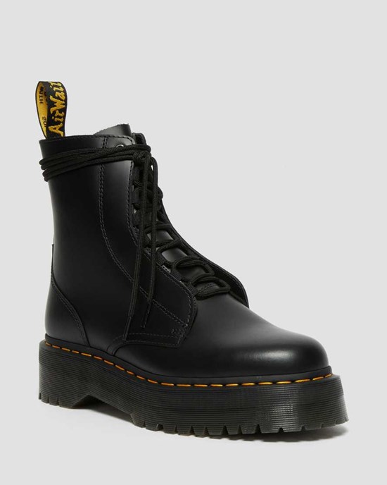 Black Smooth Leather Dr Martens Jarrick Smooth Leather Women's Ankle Boots | 3721-FOAJY