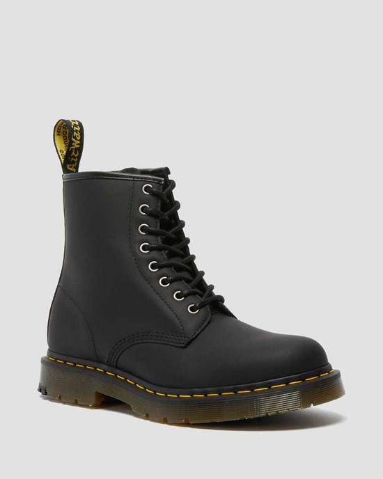 Black Snowplow Dr Martens 1460 DM's Wintergrip Women's Ankle Boots | 3059-KNISH