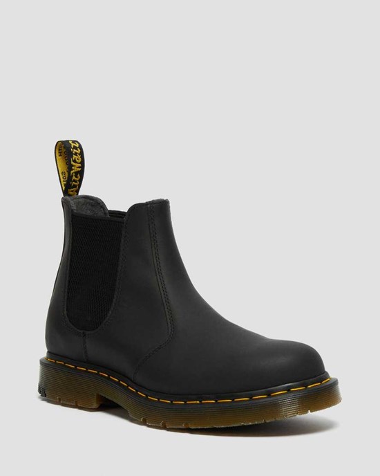 Black Snowplow Dr Martens 2976 DM's Wintergrip Women's Ankle Boots | 5021-FWAIE