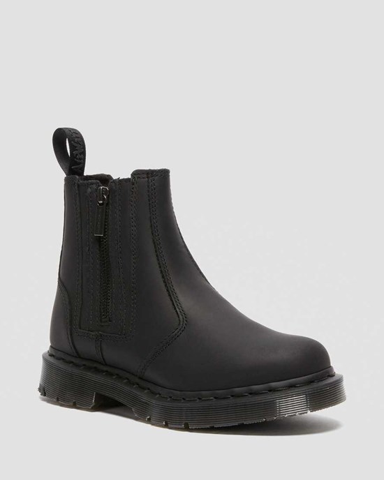 Black Snowplow Dr Martens 2976 DM's Wintergrip Women's Zip Up Boots | 6380-UCEFX