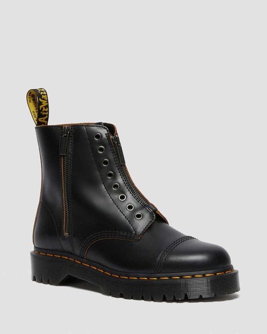 Black Vintage Smooth Dr Martens 1460 Laceless Bex Leather Women's Ankle Boots | 3408-OUXAD