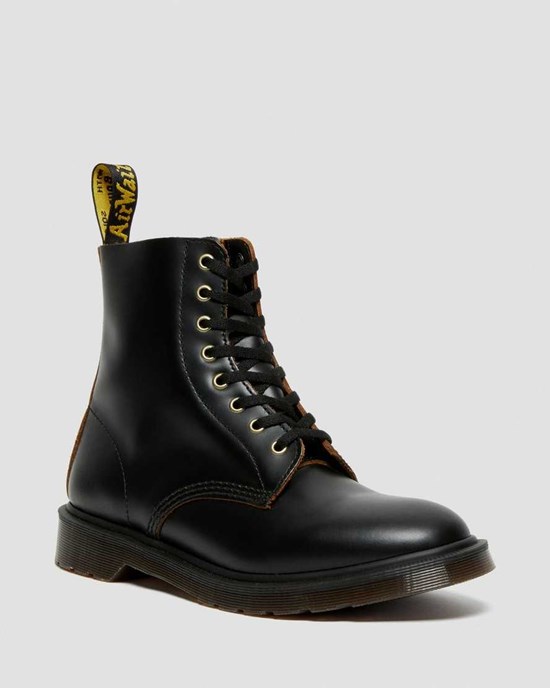 Black Vintage Smooth Dr Martens 1460 Vintage Smooth Leather Women's Ankle Boots | 5061-HGFLZ