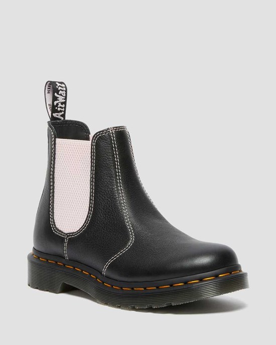 Black Virginia Dr Martens 2976 Contrast Leather Women's Ankle Boots | 6970-ZINGA