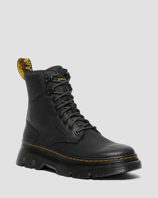 Black Wyoming Dr Martens Tarik Wyoming Leather Utility Women's Ankle Boots | 2763-LDGMA