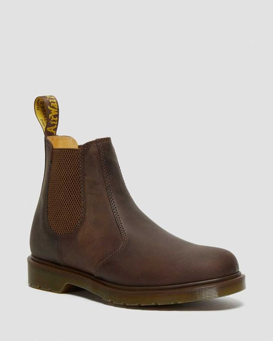 Brown Crazy Horse Leather Dr Martens 2976 Crazy Horse Leather Women's Ankle Boots | 1059-KRHEB