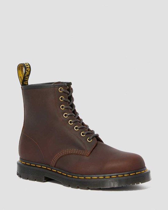 Cocoa Snowplow Dr Martens 1460 DM's Wintergrip Women's Ankle Boots | 7890-SFICN