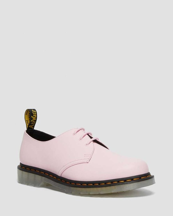 Pale Pink Smooth Leather Dr Martens 1461 Iced Smooth Leather Women's Oxford Shoes | 5079-SJDIU