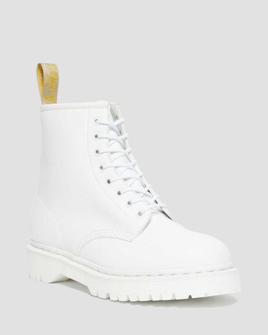 White Dr Martens Vegan 1460 Bex Kemble Mono Women's Lace Up Boots | 6023-XWVIU