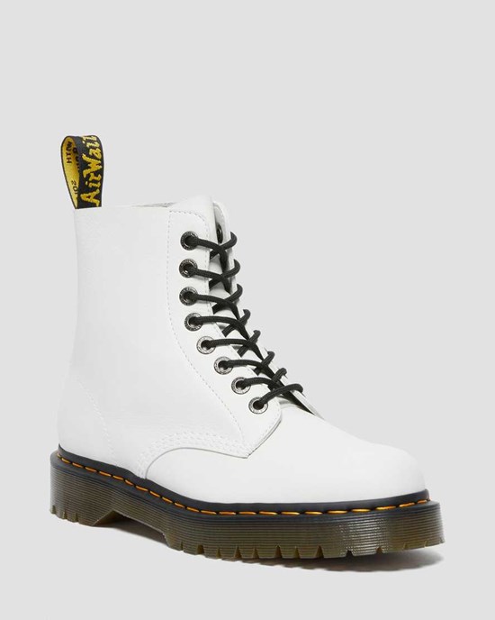 White Pisa Dr Martens 1460 Pascal Bex Pisa Leather Women's Lace Up Boots | 2093-FCSEW