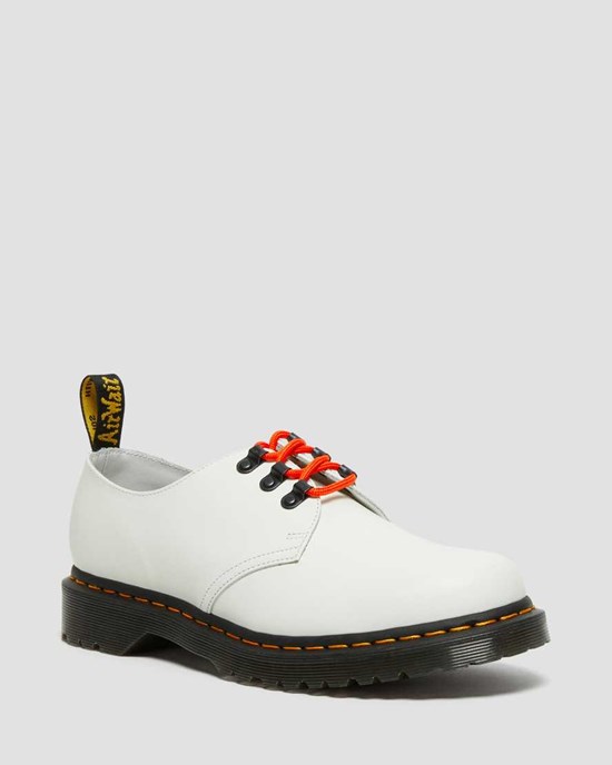 White Smooth Leather Dr Martens 1461 Ben Smooth Leather Men's Oxford Shoes | 6845-QZUWS