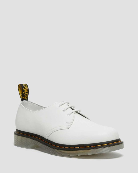 White Smooth Leather Dr Martens 1461 Iced Smooth Leather Women's Oxford Shoes | 5836-UWHVE