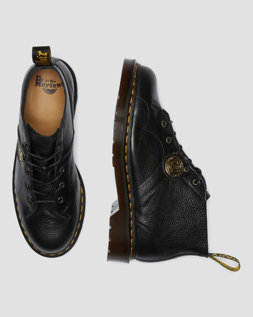 Black Buckingham Dr Martens Church Buckingham Leather Monkey Women's Ankle Boots | 4710-QMRXY