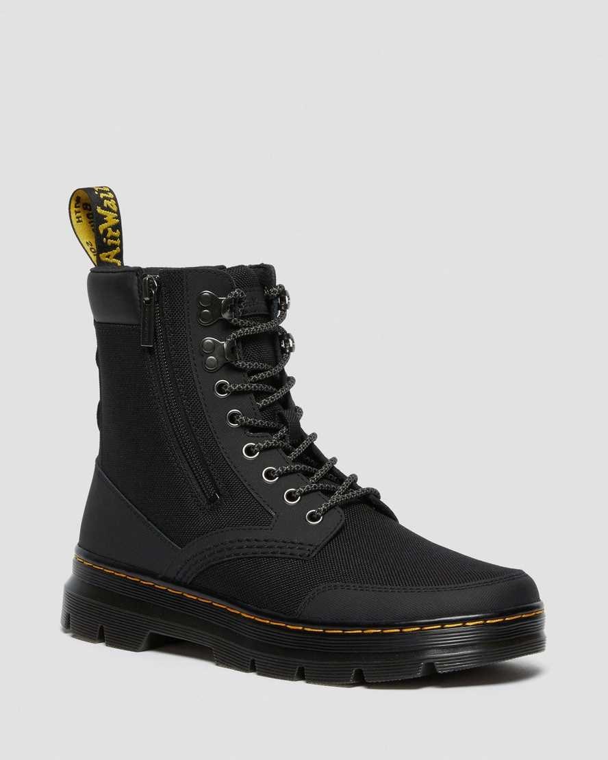 Black Dr Martens Combs Zip Women\'s Lace Up Boots | 2485-QHTNE