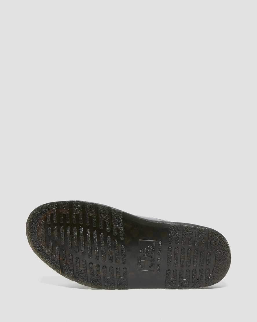 Black Dr Martens Dayne Made in England Leather Men's Leather Slide Sandals | 3601-EDAVM