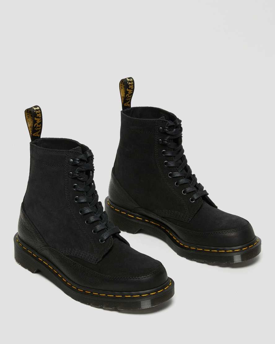 Black Durango Dr Martens 1460 Guard Made in England Leather Women's Ankle Boots | 4718-AISHL