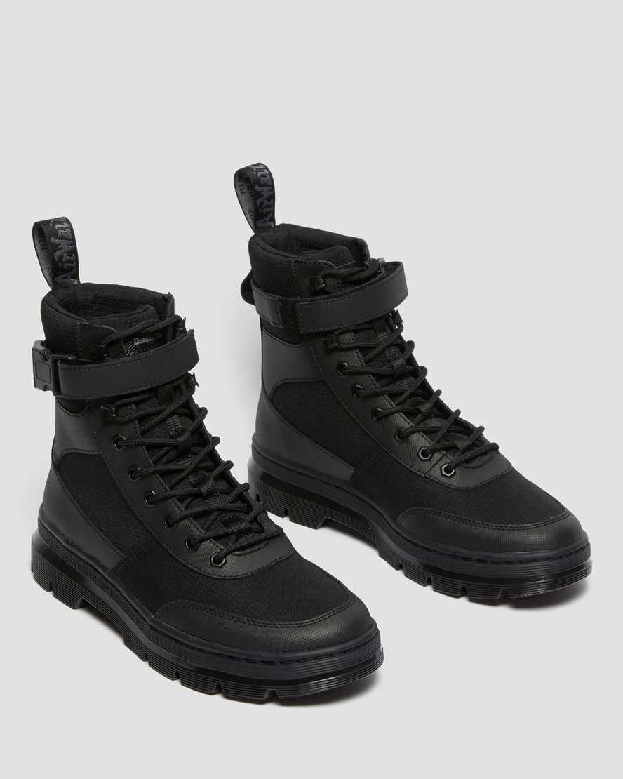 Black Element-poly Rip Stop Dr Martens Combs Tech Poly Men's Utility Boots | 1495-REWJT