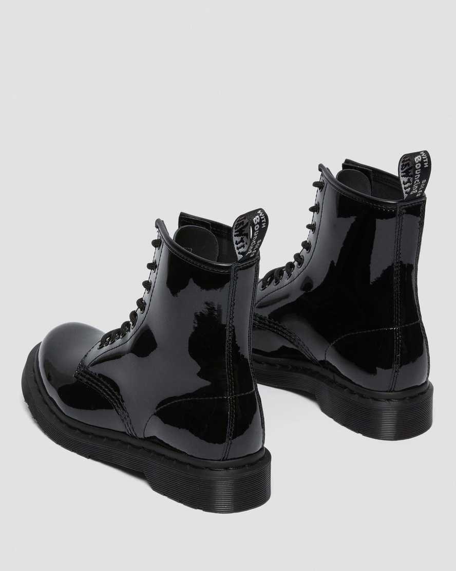 Black Patent Lamper Dr Martens 1460 Mono Patent Leather Women's Ankle Boots | 4920-SOILW