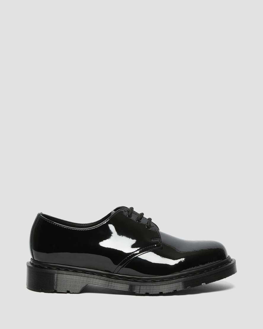 Black Patent Lamper Dr Martens 1461 Made in England Mono Patent Leather Women's Oxford Shoes | 9140-MPAOJ