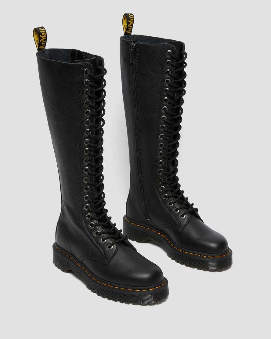 Black Pisa Dr Martens 1B60 Bex Pisa Leather Women's Zip Up Boots | 8296-MLYNA