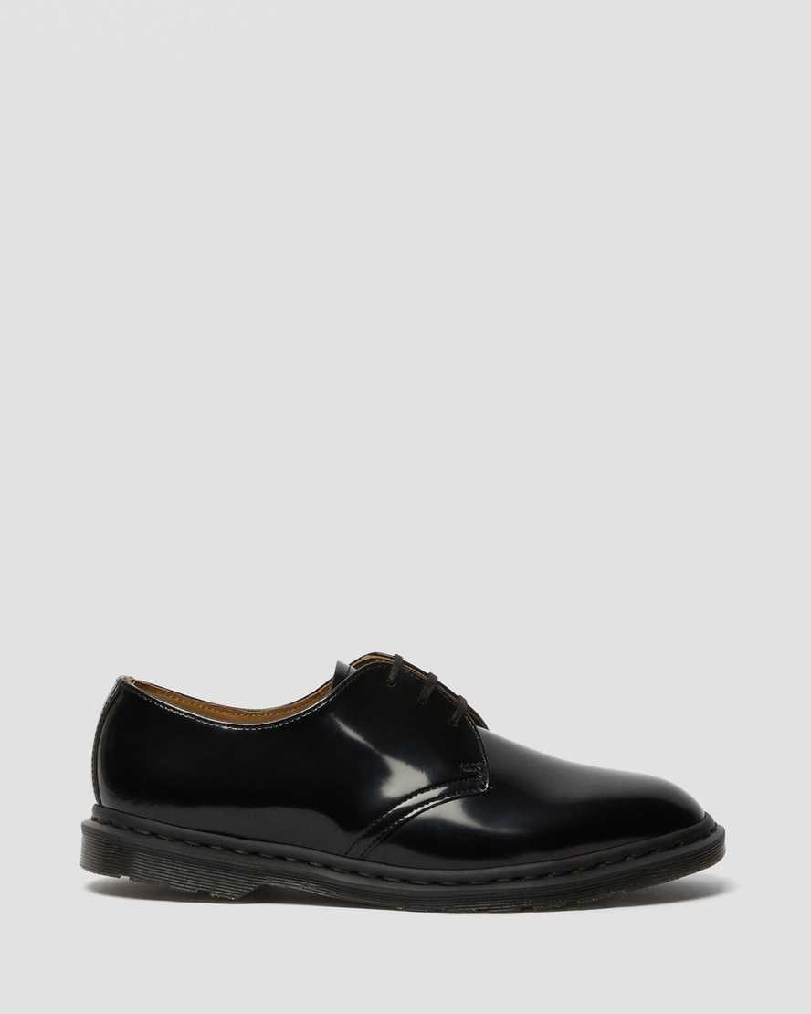 Black Polished Smooth Dr Martens Archie II Smooth Leather Men's Oxford Shoes | 0185-HOEAW