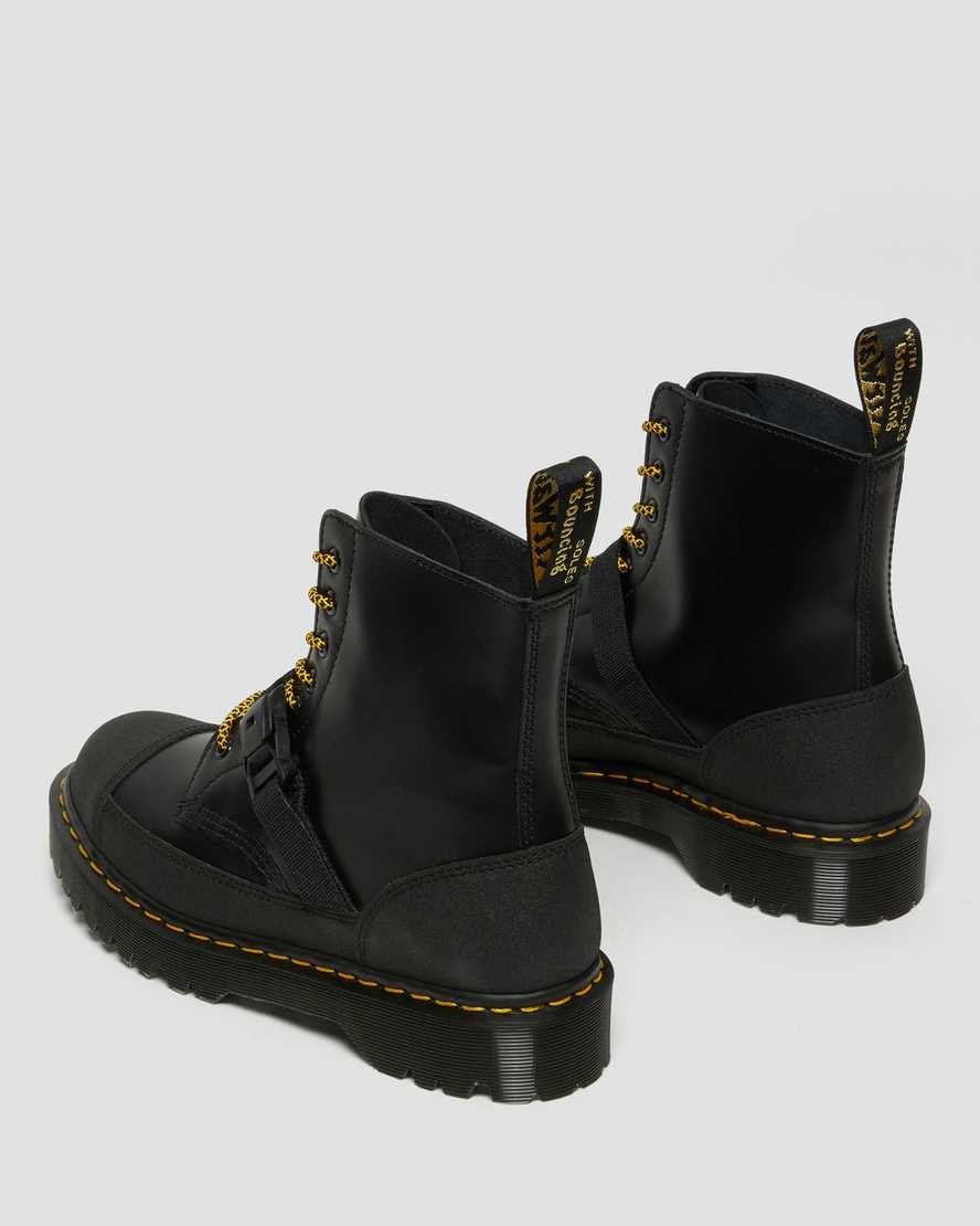 Black Smooth Dr Martens 1460 Bex Tech Made in England Leather Women's Ankle Boots | 3619-MJTZA