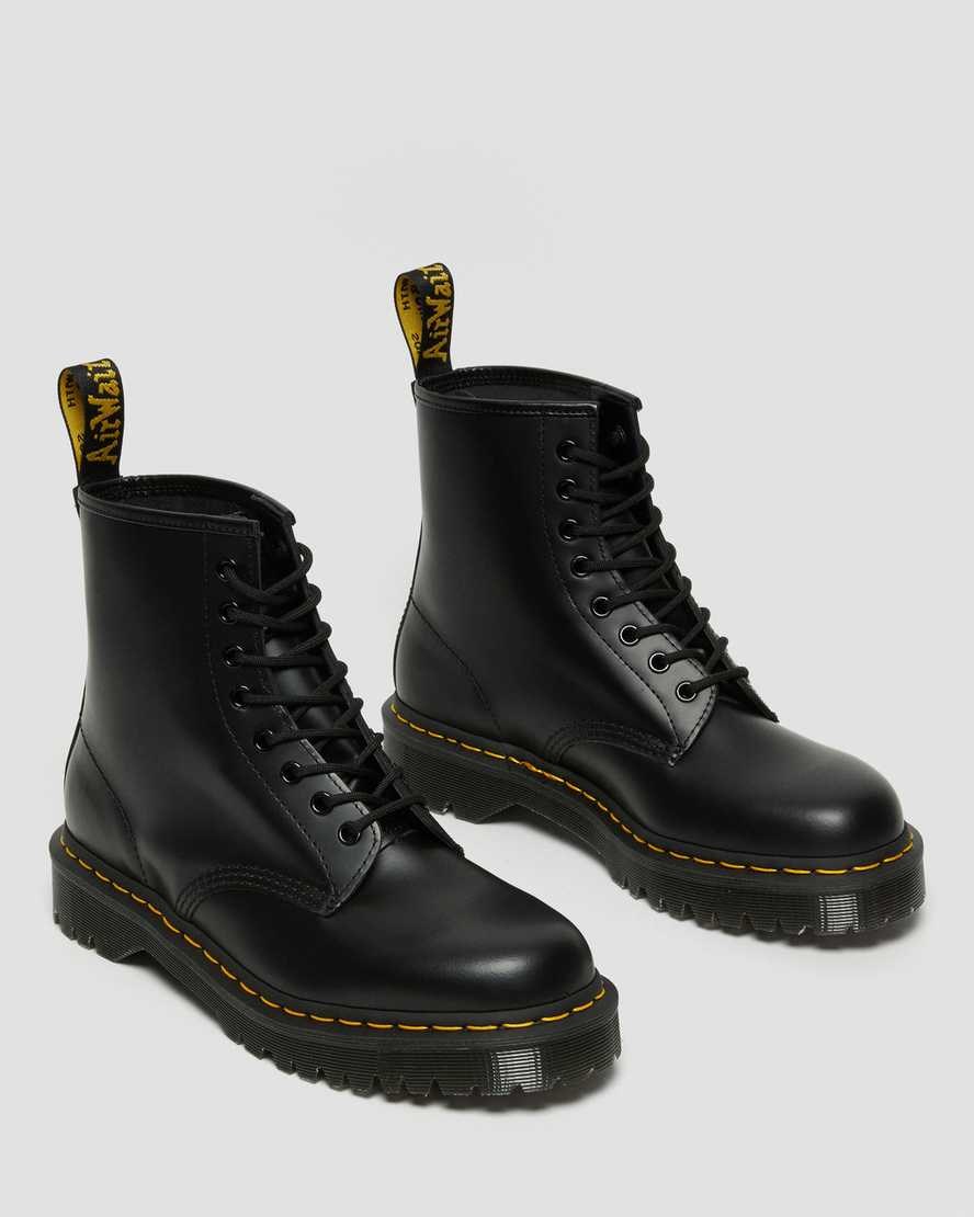 Black Smooth Leather Dr Martens 1460 Bex Smooth Leather Women's Lace Up Boots | 6418-OEYZW