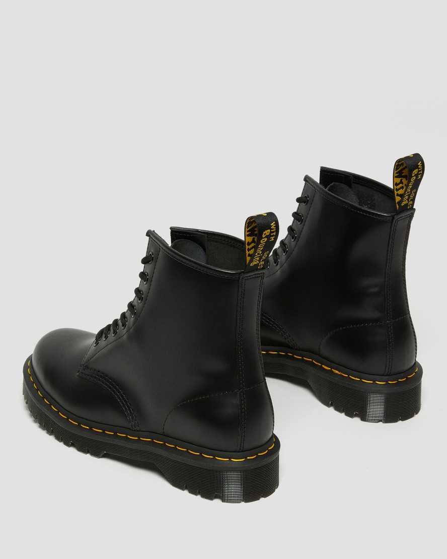 Black Smooth Leather Dr Martens 1460 Bex Smooth Leather Women's Lace Up Boots | 6418-OEYZW