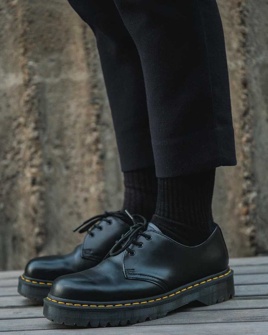 Black Smooth Leather Dr Martens 1461 Bex Smooth Leather Men's Oxford Shoes | 1920-DXYVJ