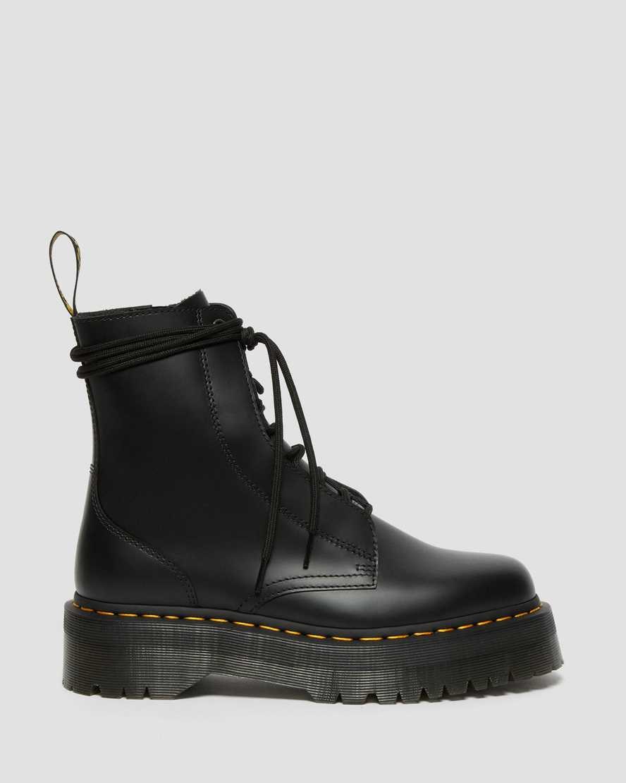 Black Smooth Leather Dr Martens Jarrick Smooth Leather Women's Lace Up Boots | 3274-FVXTB