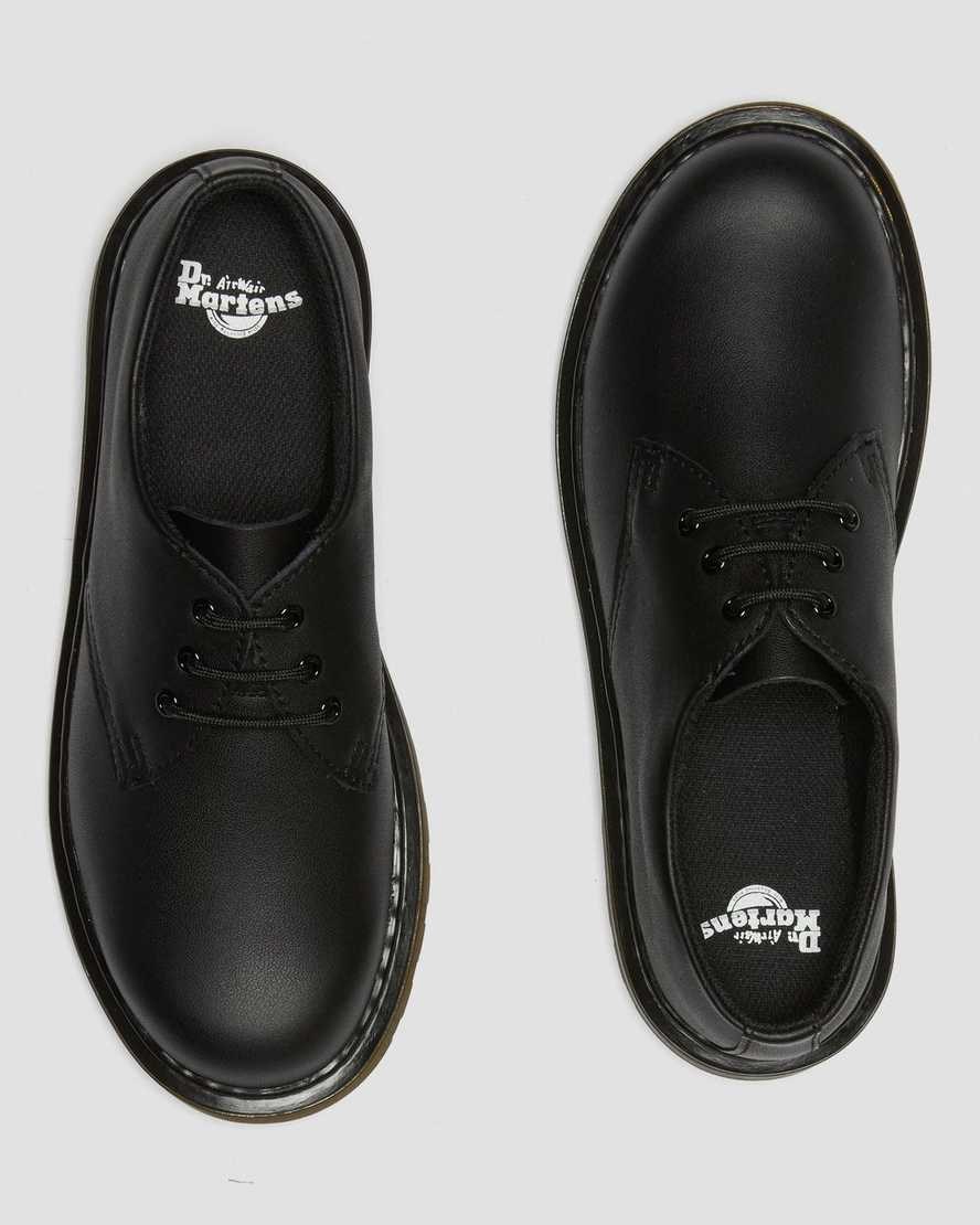 Black Softy T Dr Martens Youth 1461 Softy T Leather Kids' Oxford Shoes | 2870-FMXCD