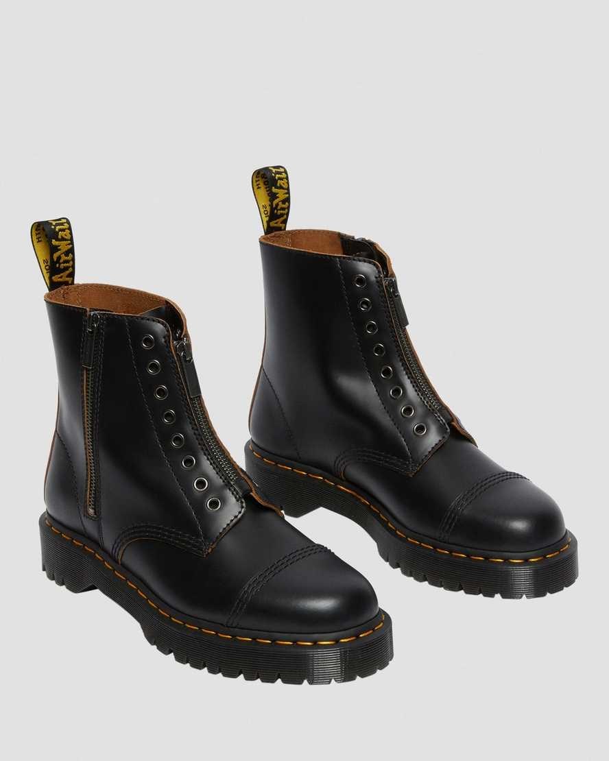 Black Vintage Smooth Dr Martens 1460 Laceless Bex Leather Women's Ankle Boots | 3408-OUXAD