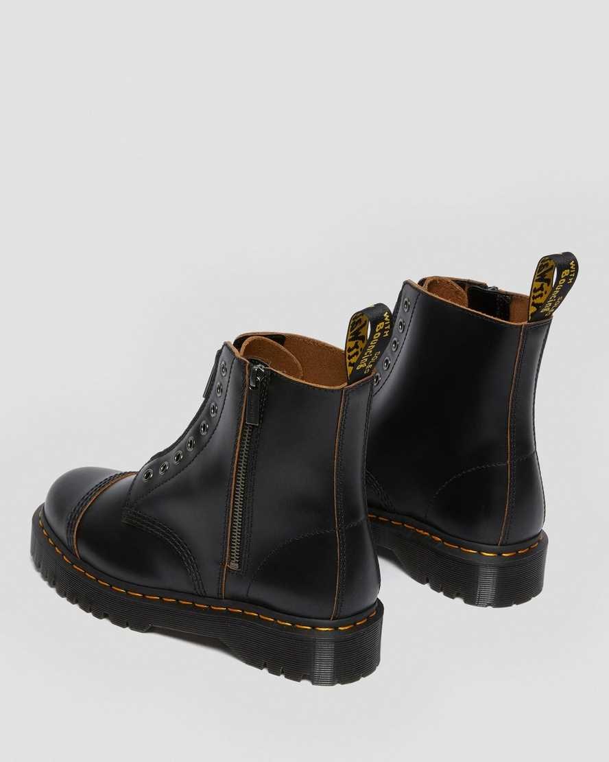 Black Vintage Smooth Dr Martens 1460 Laceless Bex Leather Women's Ankle Boots | 3408-OUXAD