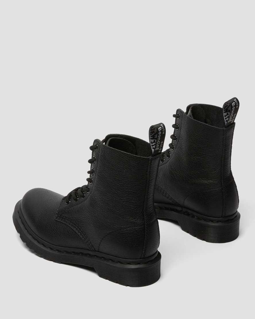 Black Virginia Dr Martens 1460 Pascal Mono Women's Lace Up Boots | 7402-SIEQO