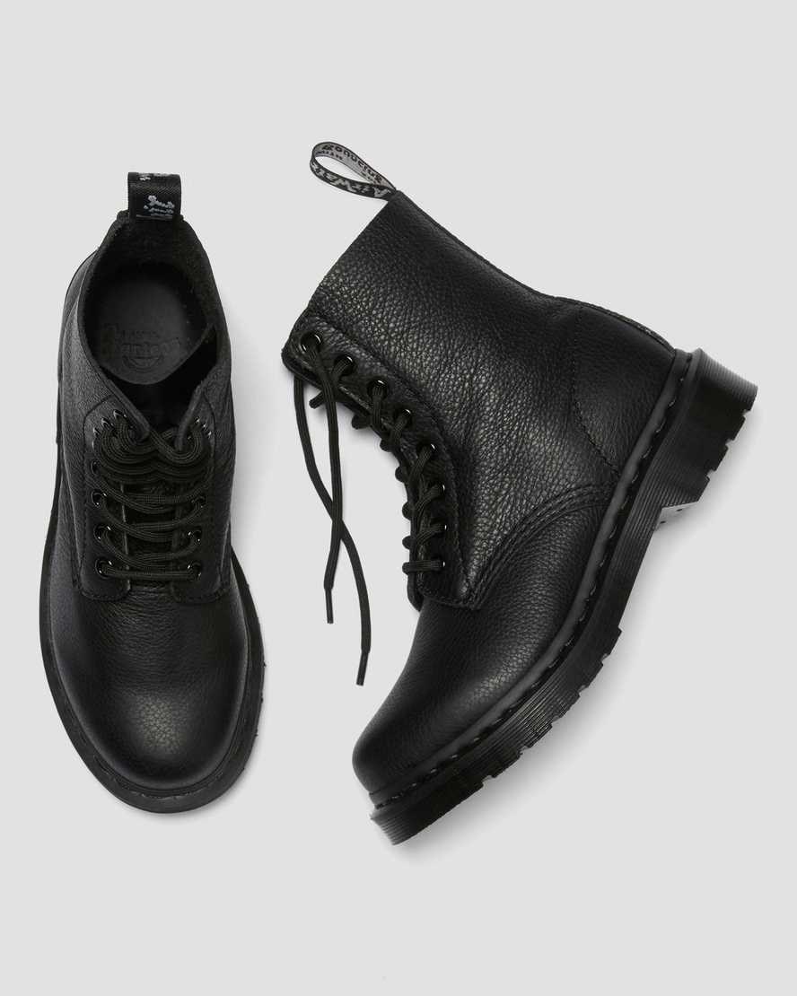 Black Virginia Dr Martens 1460 Pascal Mono Women's Lace Up Boots | 7402-SIEQO