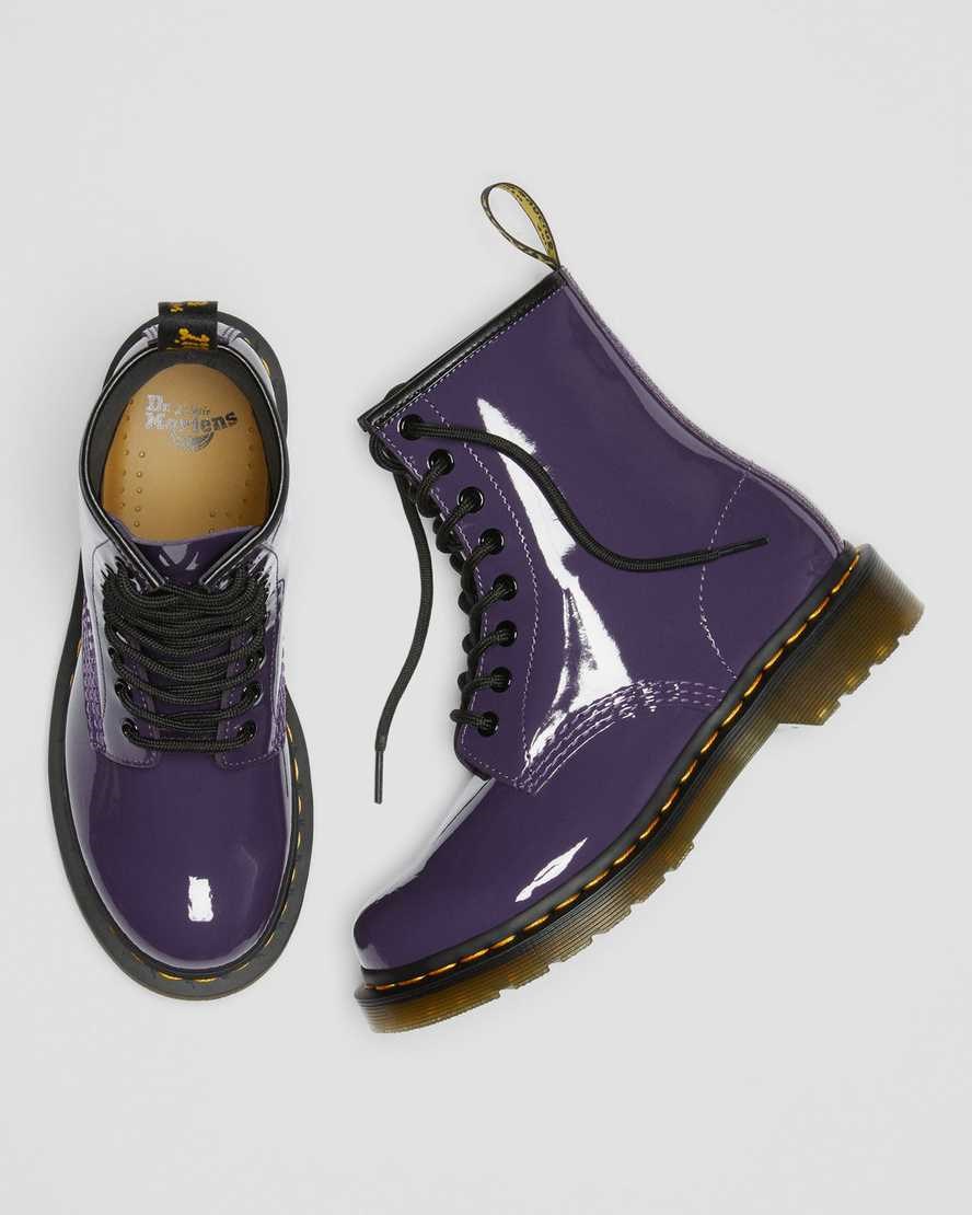 Blackcurrant Patent Lamper Dr Martens 1460 Patent Leather Women's Lace Up Boots | 9753-DZTUK